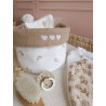 Panière et 8 lingettes personnalisées - Les petits points de Julie