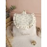 Sac dos maternelle velours prénom personnalisé broderie fait main enfant range doudou cadeau cartable crèche bébé petit sac