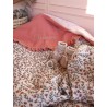Plaid couverture doudou prénom personnalisé broderie fait main patchwork chambre bébé cadeau naissance anniversaire double gaze