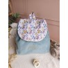 Sac dos maternelle velours prénom personnalisé broderie fait main enfant range doudou cadeau cartable crèche bébé petit sac
