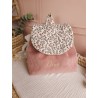 Sac dos maternelle velours prénom personnalisé broderie fait main enfant range doudou cadeau cartable crèche bébé petit sac