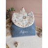 Sac dos maternelle velours prénom personnalisé broderie fait main enfant range doudou cadeau cartable crèche bébé petit sac