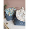 Sac dos maternelle velours prénom personnalisé broderie fait main enfant range doudou cadeau cartable crèche bébé petit sac
