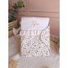 protège carnet santé prénom personnalisé broderie fait main cadeau naissance tissu bébé double gaze