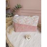 Trousse toilette prénom personnalisé broderie rangement fait main maquillage enfant langer pochette maquillage