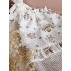 Sac pochon pochette prénom personnalisé broderie fait main enfant  range doudou vetement cadeau naissance