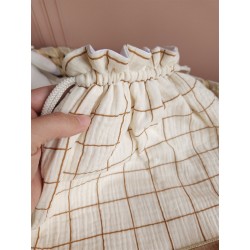 Sac pochon pochette prénom personnalisé broderie fait main enfant  range doudou vetement cadeau naissance