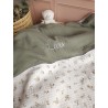 Plaid couverture doudou prénom personnalisé broderie fait main patchwork chambre bébé cadeau naissance anniversaire double gaze