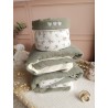 Plaid couverture doudou prénom personnalisé broderie fait main patchwork chambre bébé cadeau naissance anniversaire double gaze