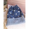 Sac pochon pochette prénom personnalisé broderie fait main enfant  range doudou vetement cadeau naissance