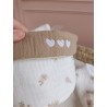 Lingette panier coton démaquillant lavable zéro déchet bébé salle de bain maquillage fait main