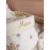 Lingette panier coton démaquillant lavable zéro déchet bébé salle de bain maquillage fait main