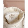 Lingette panier coton démaquillant lavable zéro déchet bébé salle de bain maquillage fait main