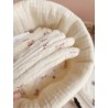 Lingette panier coton démaquillant lavable zéro déchet bébé salle de bain maquillage fait main