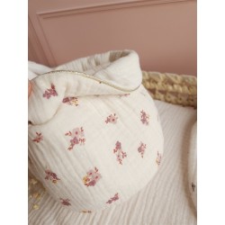 Lingette panier coton démaquillant lavable zéro déchet bébé salle de bain maquillage fait main