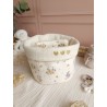Lingette panier coton démaquillant lavable zéro déchet bébé salle de bain maquillage fait main