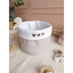Lingette panier coton démaquillant lavable zéro déchet bébé salle de bain maquillage fait main