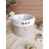 Lingette panier coton démaquillant lavable zéro déchet bébé salle de bain maquillage fait main