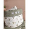 Lingette panier coton démaquillant lavable zéro déchet bébé salle de bain maquillage fait main