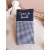 protège livret famille prénom personnalisé broderie fait main cadeau mariage tissu