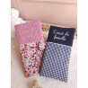 protège livret famille prénom personnalisé broderie fait main cadeau mariage tissu