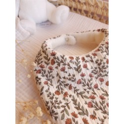 Bavoir bandana personnalisation prénom brodeuse choix tissu fait main éponge bambou double gaze