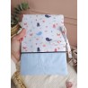 protège carnet santé prénom personnalisé broderie fait main cadeau naissance tissu bébé double gaze