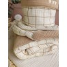 Plaid couverture doudou prénom personnalisé broderie fait main patchwork chambre bébé cadeau naissance anniversaire double gaze