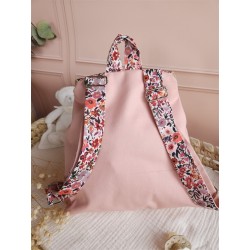 Sac dos maternelle frou frou prénom personnalisé broderie fait main enfant range doudou cadeau cartable crèche bébé petit sac