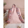Sac dos maternelle frou frou prénom personnalisé broderie fait main enfant range doudou cadeau cartable crèche bébé petit sac