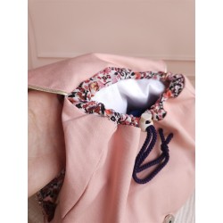 Sac dos maternelle frou frou prénom personnalisé broderie fait main enfant range doudou cadeau cartable crèche bébé petit sac