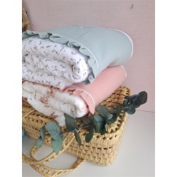 Plaid couverture doudou prénom personnalisé broderie fait main patchwork chambre bébé cadeau naissance anniversaire double
