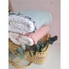 Plaid couverture doudou prénom personnalisé broderie fait main patchwork chambre bébé cadeau naissance anniversaire double