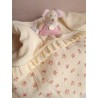Plaid couverture doudou prénom personnalisé broderie fait main patchwork chambre bébé cadeau naissance anniversaire double