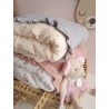 Plaid couverture doudou prénom personnalisé broderie fait main patchwork chambre bébé cadeau naissance anniversaire double