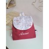 Sac dos maternelle velours prénom personnalisé broderie fait main enfant range doudou cadeau cartable crèche bébé petit sac