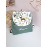 Sac dos maternelle velours prénom personnalisé broderie fait main enfant range doudou cadeau cartable crèche bébé petit sac