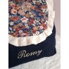 Sac dos maternelle frou frou prénom personnalisé broderie fait main enfant range doudou cadeau cartable crèche bébé petit sac