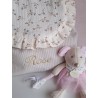 Sac dos maternelle frou frou prénom personnalisé broderie fait main enfant range doudou cadeau cartable crèche bébé petit sac