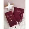 protège livret famille prénom personnalisé broderie fait main cadeau mariage tissu