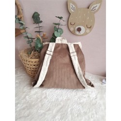 Sac dos maternelle frou frou prénom personnalisé broderie fait main enfant range doudou cadeau cartable crèche bébé petit sac