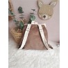 Sac dos maternelle frou frou prénom personnalisé broderie fait main enfant range doudou cadeau cartable crèche bébé petit sac