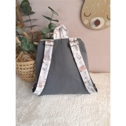Sac dos maternelle frou frou prénom personnalisé broderie fait main enfant range doudou cadeau cartable crèche bébé petit sac