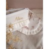 Sac dos maternelle frou frou prénom personnalisé broderie fait main enfant range doudou cadeau cartable crèche bébé petit sac