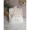 Sac dos maternelle frou frou prénom personnalisé broderie fait main enfant range doudou cadeau cartable crèche bébé petit sac
