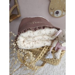 Plaid couverture doudou prénom personnalisé broderie fait main patchwork chambre bébé cadeau naissance anniversaire double