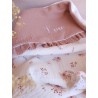 Plaid couverture doudou prénom personnalisé broderie fait main patchwork chambre bébé cadeau naissance anniversaire double