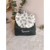 Sac dos maternelle frou frou prénom personnalisé broderie fait main enfant range doudou cadeau cartable crèche bébé petit sac
