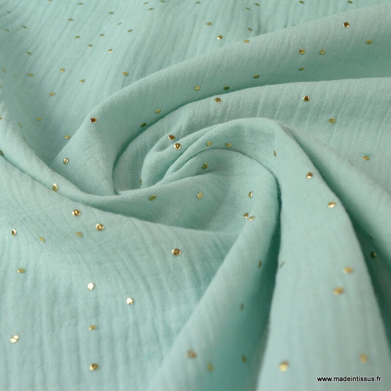 Double gaze pois menthe