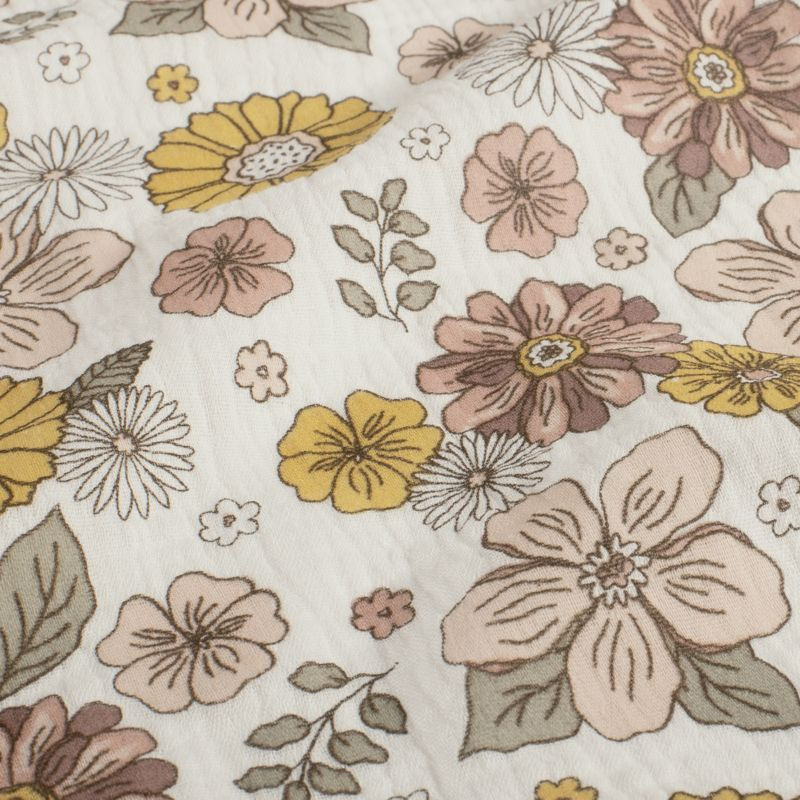 Double gaze Fleurs marsala